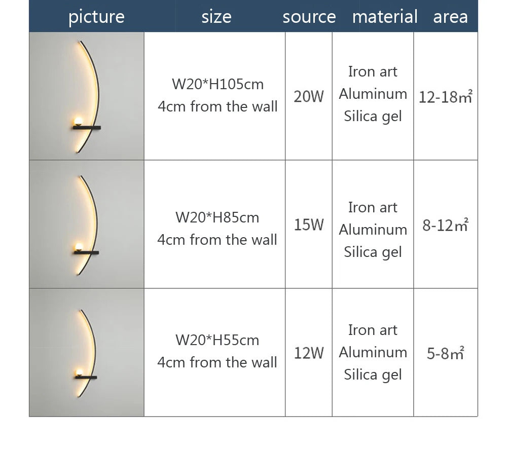Smart LED Wall Lamp 55/105CM Remote Control Left Right Lighting Bedside Wall Sconces Bedroom Living Room Home Led Lights Lustre