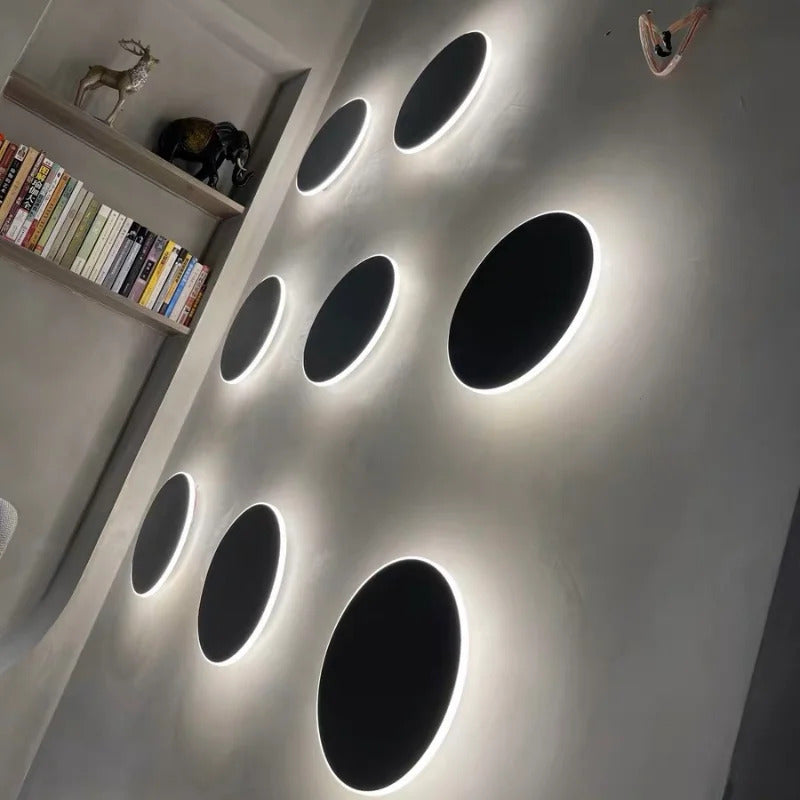 Led Round Wall Lights for Hallway Living Room Bedroom Aisle Modern Sconce Lamp Decoration Lighting Induction Switch Background