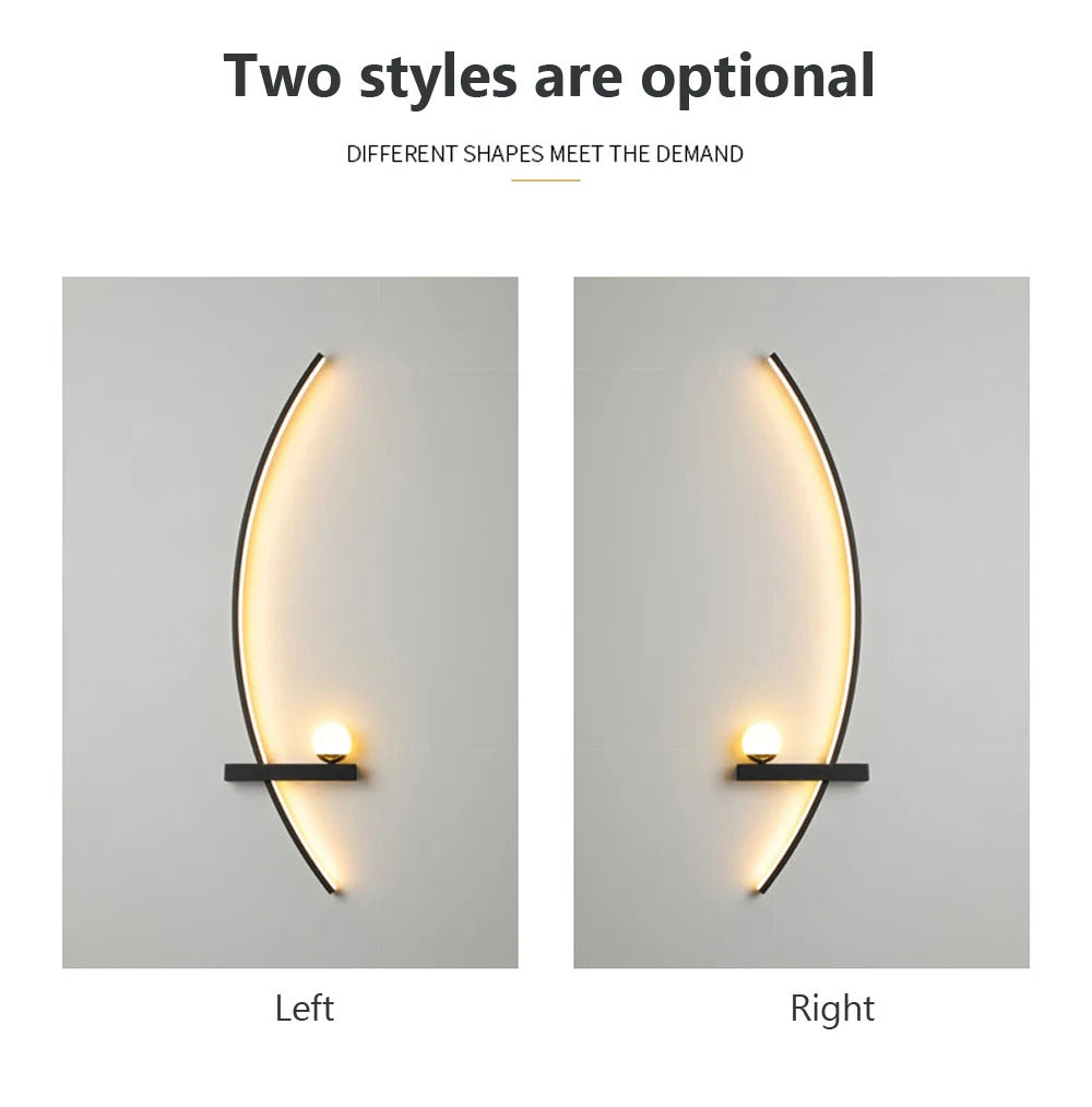 Smart LED Wall Lamp 55/105CM Remote Control Left Right Lighting Bedside Wall Sconces Bedroom Living Room Home Led Lights Lustre