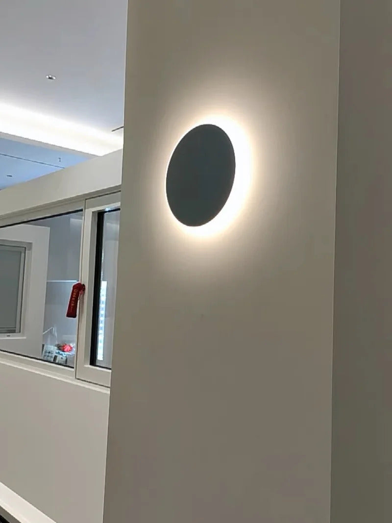 Led Round Wall Lights for Hallway Living Room Bedroom Aisle Modern Sconce Lamp Decoration Lighting Induction Switch Background
