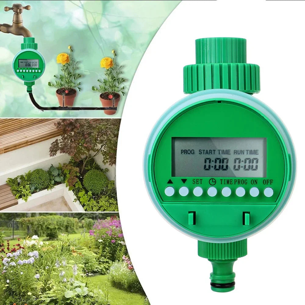 Electronic Automatic Irrigation Timer Plant Watering Control Device with Display Garden Intelligent Valve Watering Outdoor Spray