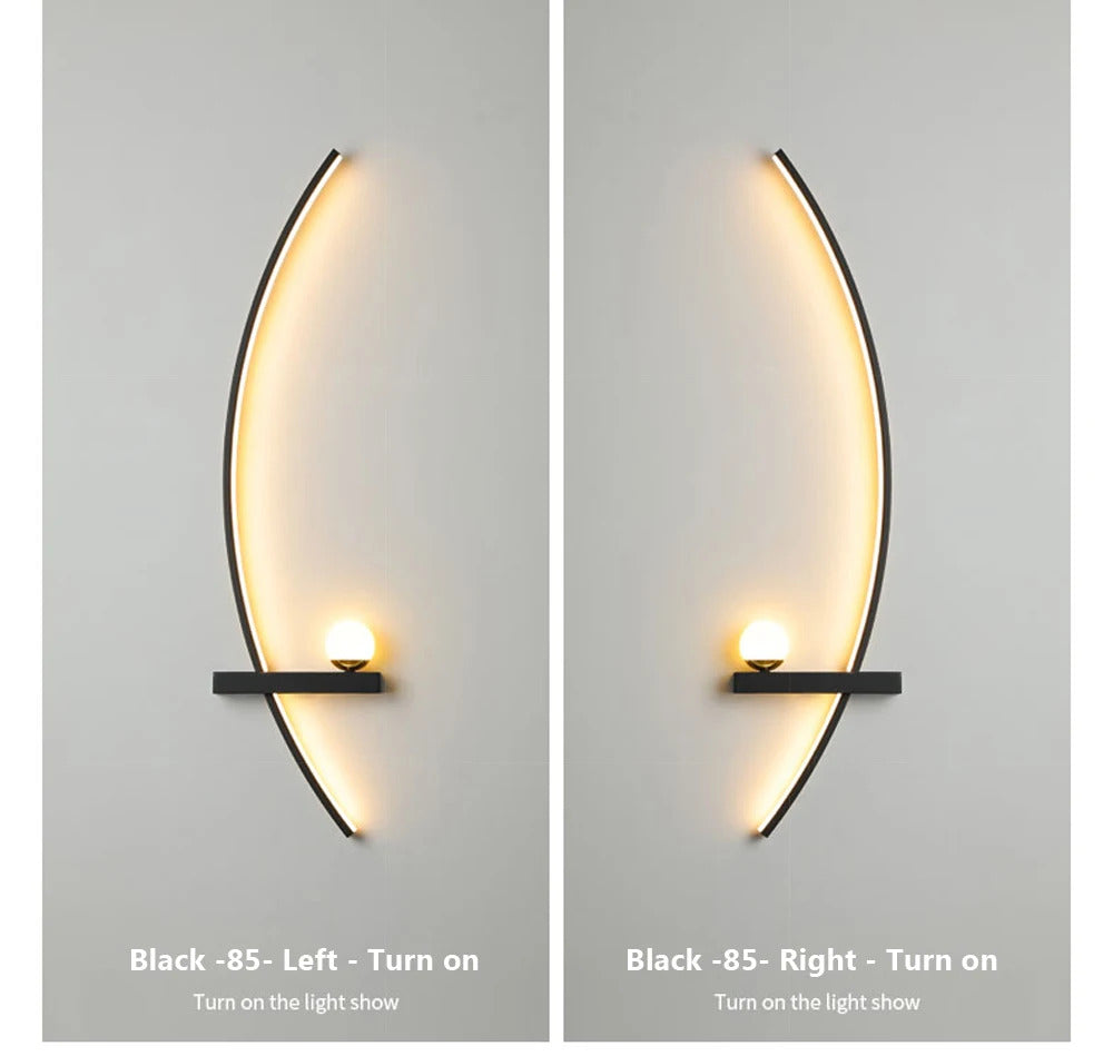 Smart LED Wall Lamp 55/105CM Remote Control Left Right Lighting Bedside Wall Sconces Bedroom Living Room Home Led Lights Lustre