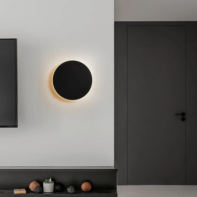 Led Round Wall Lights for Hallway Living Room Bedroom Aisle Modern Sconce Lamp Decoration Lighting Induction Switch Background