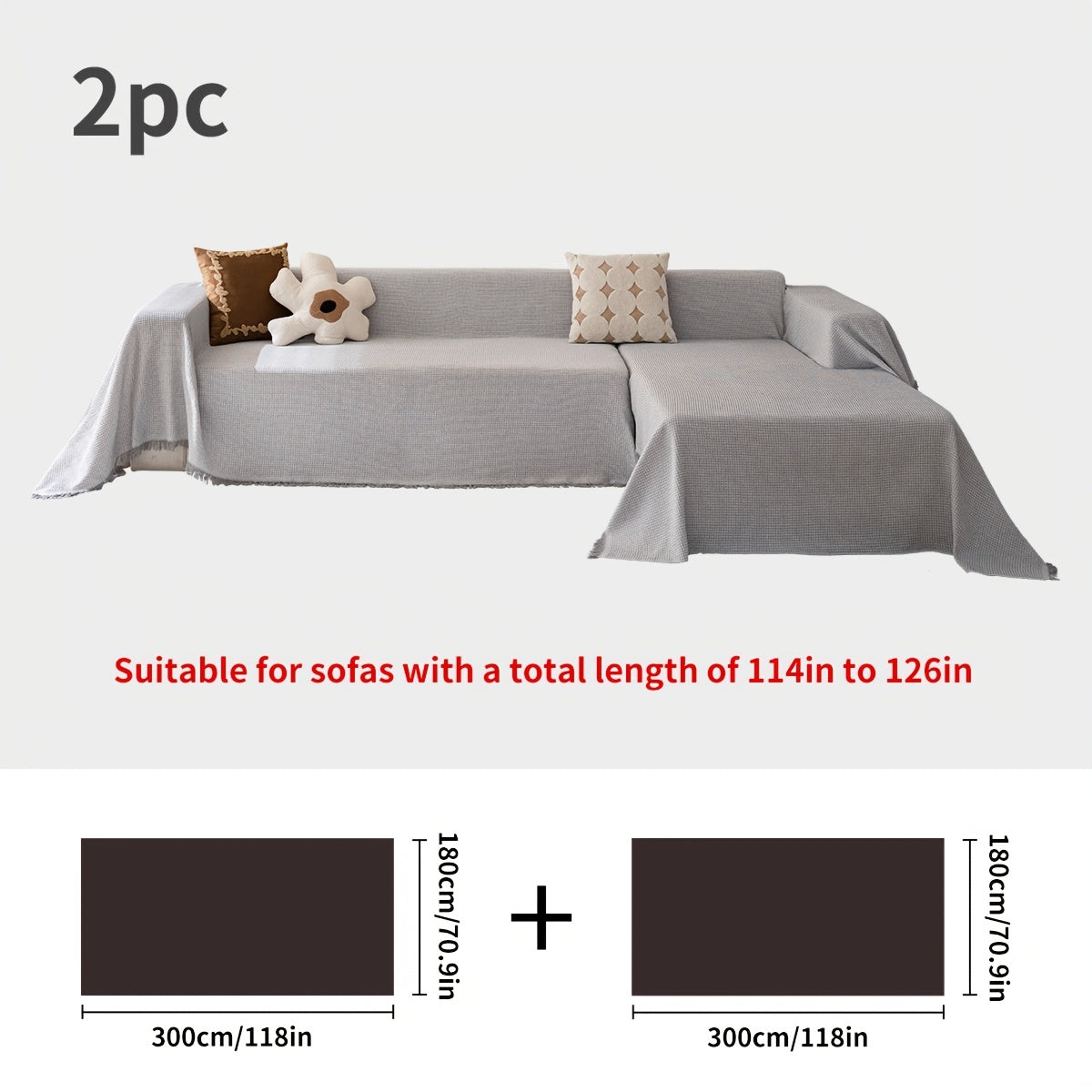 Polyester Sofa Covers with Tassels