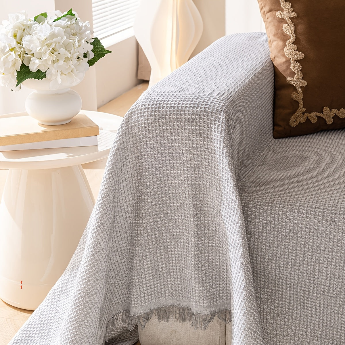 Polyester Sofa Covers with Tassels