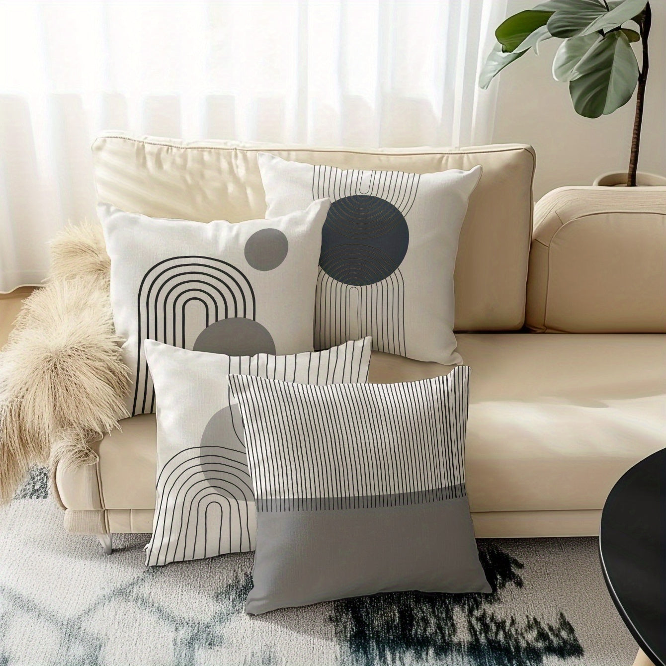 Geometric Linen Pillows