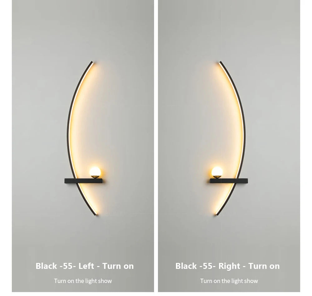Smart LED Wall Lamp 55/105CM Remote Control Left Right Lighting Bedside Wall Sconces Bedroom Living Room Home Led Lights Lustre