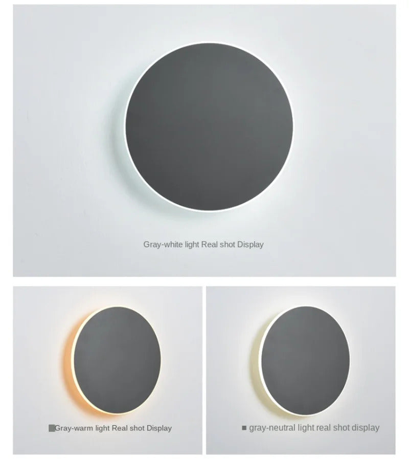 Led Round Wall Lights for Hallway Living Room Bedroom Aisle Modern Sconce Lamp Decoration Lighting Induction Switch Background