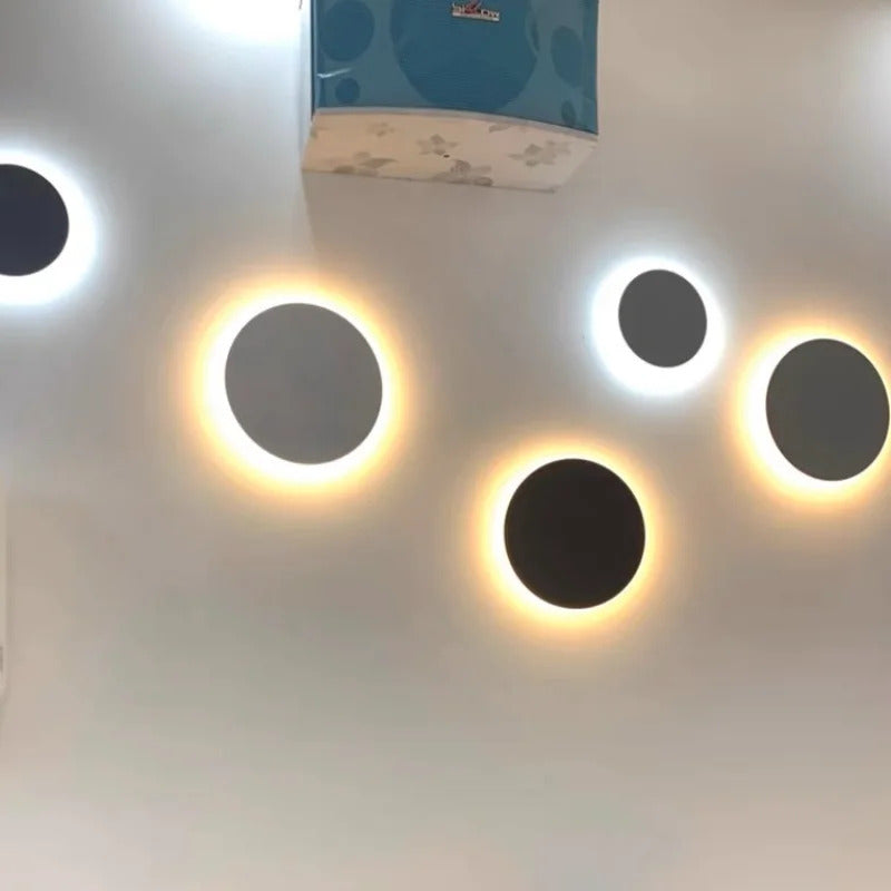 Led Round Wall Lights for Hallway Living Room Bedroom Aisle Modern Sconce Lamp Decoration Lighting Induction Switch Background