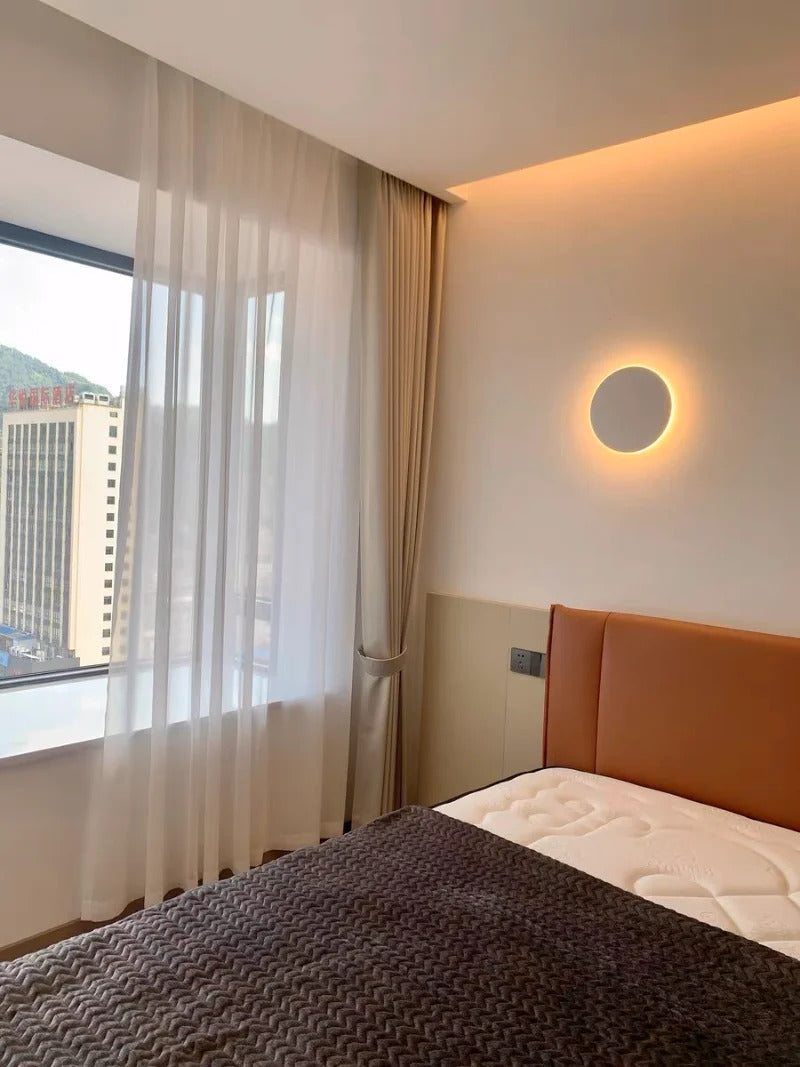 Led Round Wall Lights for Hallway Living Room Bedroom Aisle Modern Sconce Lamp Decoration Lighting Induction Switch Background