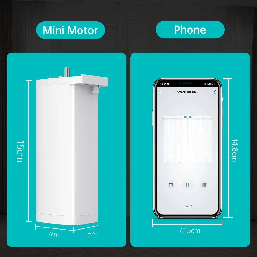 Smart life Tuya Zigbee Electric Curtain Motor automatic Intelligent Support Voice Control Tools Alexa Google Assistant 15cm size