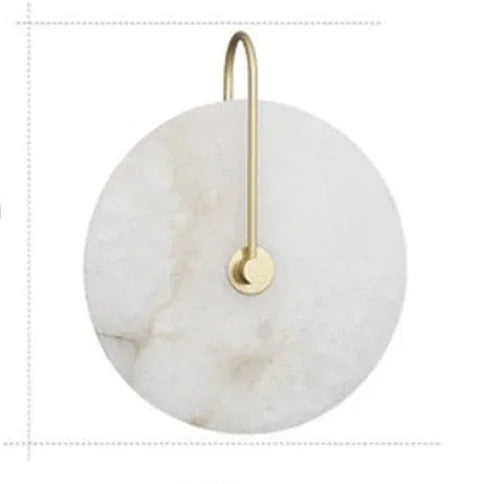 Modern LED Marble Wall Sconce Light Fixture Luminaire Living Room Bedroom Bedside Lamps Round Decoration Stone Decor Indoor gold