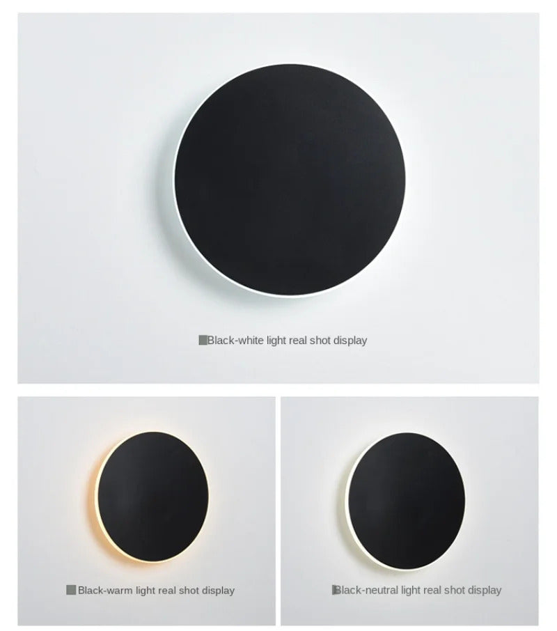 Led Round Wall Lights for Hallway Living Room Bedroom Aisle Modern Sconce Lamp Decoration Lighting Induction Switch Background