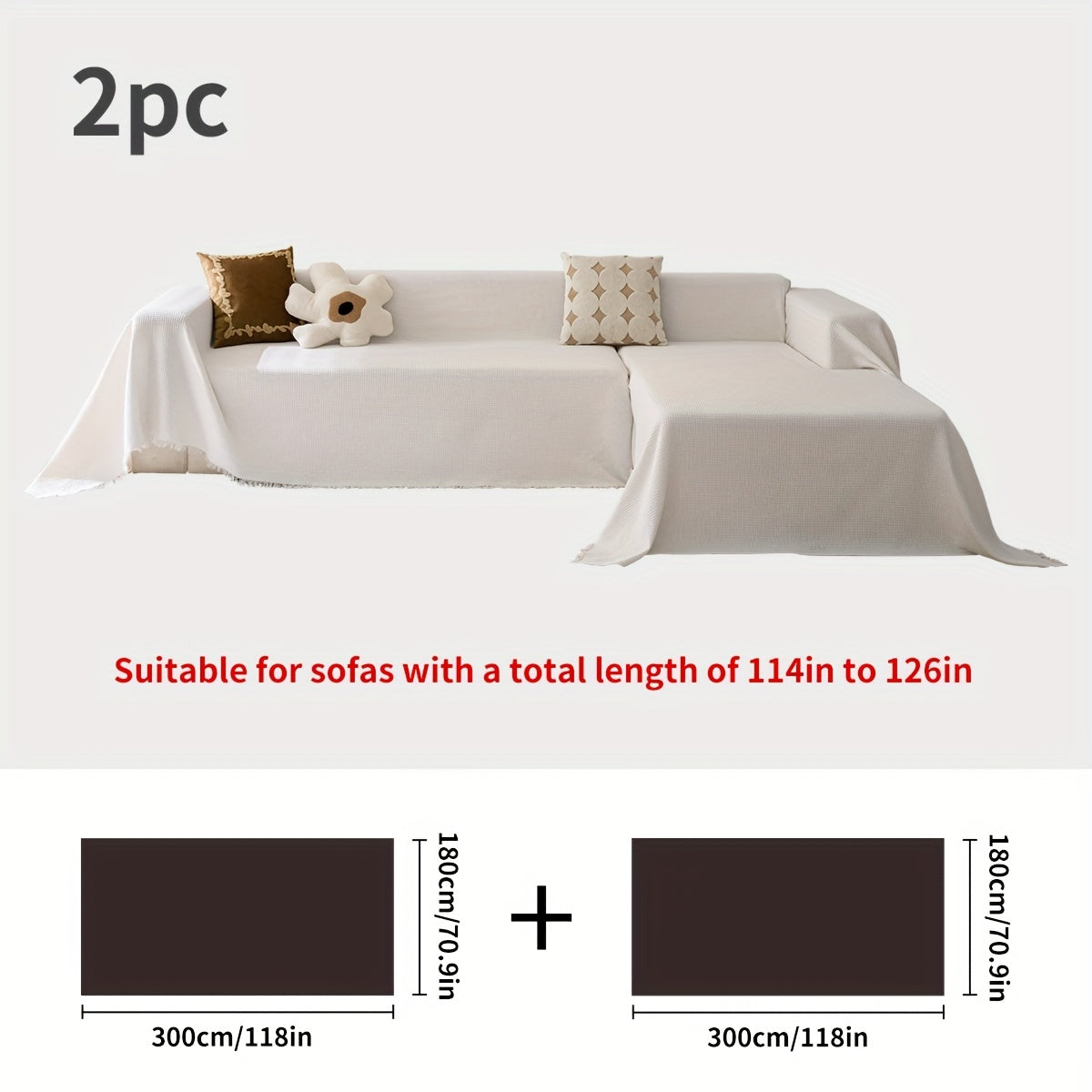 Polyester Sofa Covers with Tassels