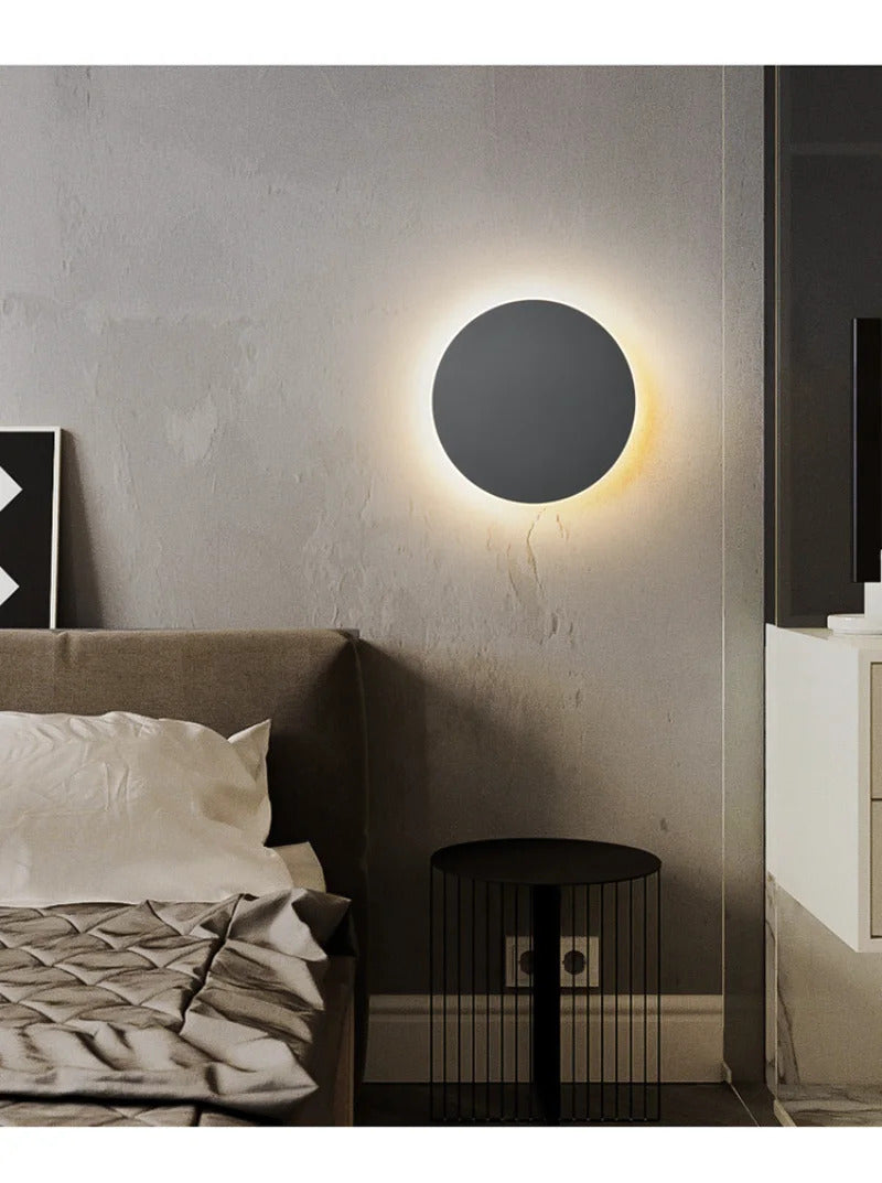 Led Round Wall Lights for Hallway Living Room Bedroom Aisle Modern Sconce Lamp Decoration Lighting Induction Switch Background