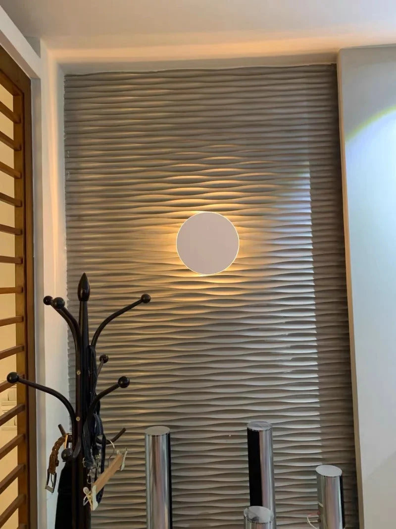 Led Round Wall Lights for Hallway Living Room Bedroom Aisle Modern Sconce Lamp Decoration Lighting Induction Switch Background
