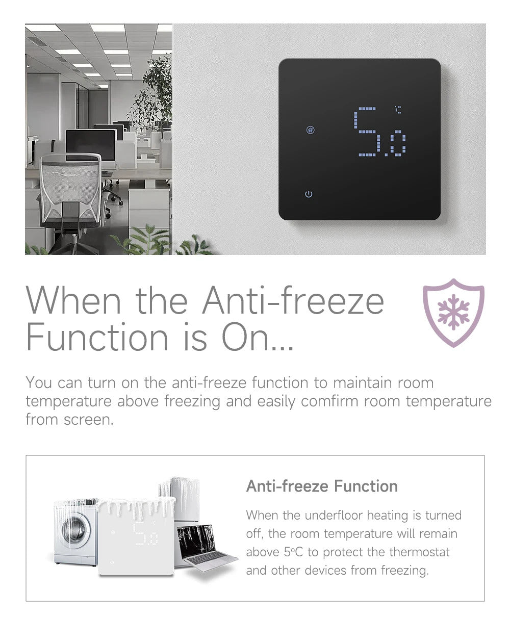 Beok Tuya Wifi Room Thermostat Underfloor Heating System Thermoregulator for Gas Boiler Electric Heating with Alexa Google Home