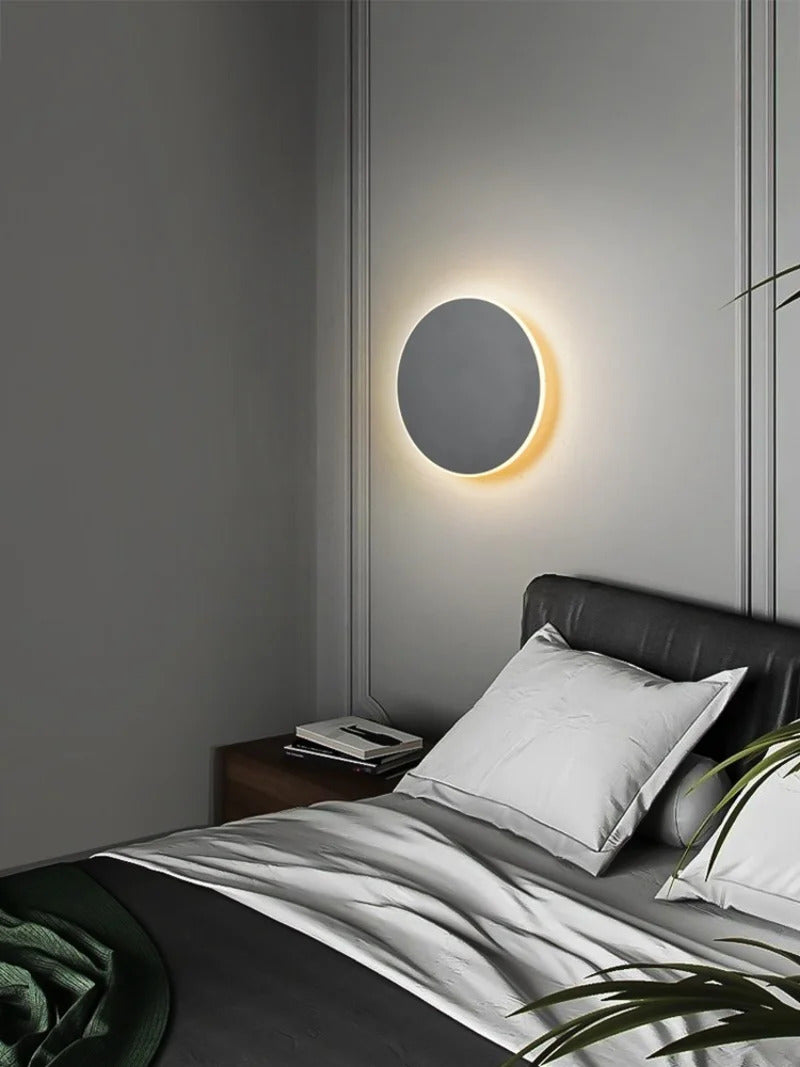 Led Round Wall Lights for Hallway Living Room Bedroom Aisle Modern Sconce Lamp Decoration Lighting Induction Switch Background