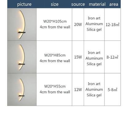 Smart LED Wall Lamp 55/105CM Remote Control Left Right Lighting Bedside Wall Sconces Bedroom Living Room Home Led Lights Lustre