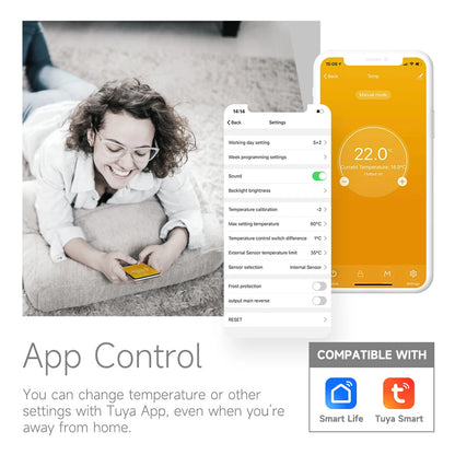 Beok Tuya Wifi Room Thermostat Underfloor Heating System Thermoregulator for Gas Boiler Electric Heating with Alexa Google Home