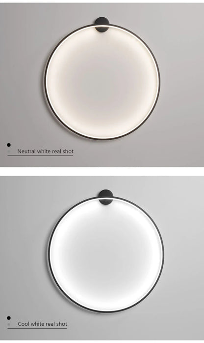 Modern minimalist circular LED wall lamp home designer Decor Circle Nordic Lustre living room and bedroom lighting equipment