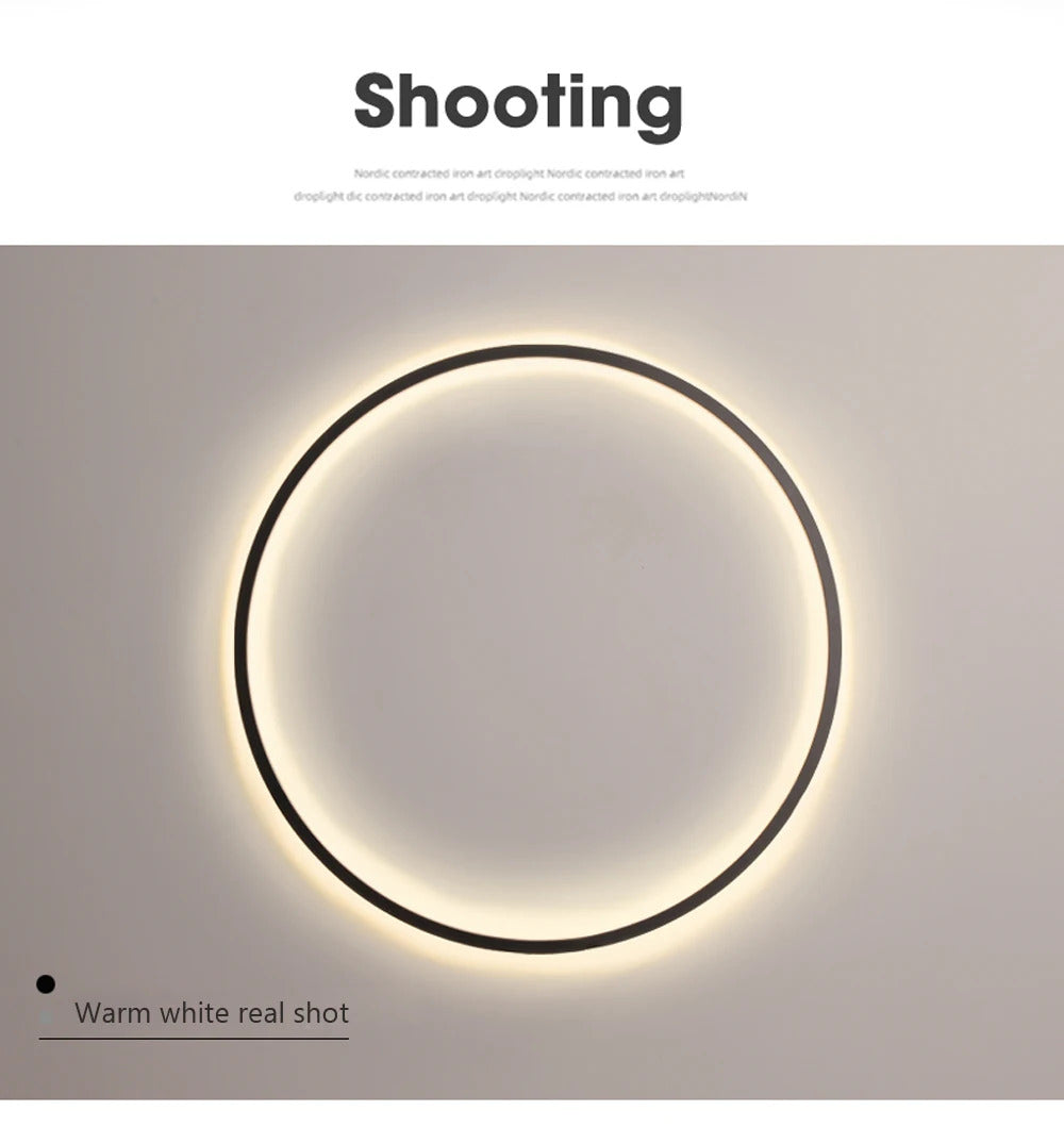 Modern minimalist circular LED wall lamp home designer Decor Circle Nordic Lustre living room and bedroom lighting equipment
