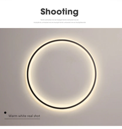 Modern minimalist circular LED wall lamp home designer Decor Circle Nordic Lustre living room and bedroom lighting equipment