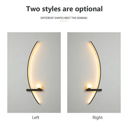 Smart LED Wall Lamp 55/105CM Remote Control Left Right Lighting Bedside Wall Sconces Bedroom Living Room Home Led Lights Lustre