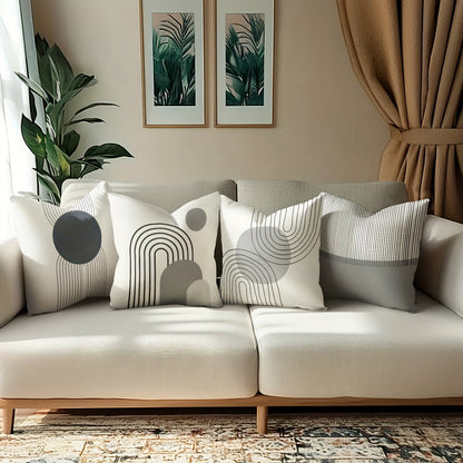 Geometric Linen Pillows