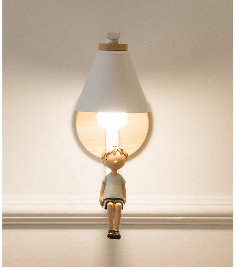 Modern Wood Wall Lamp Creative Resin Model Wall Lamps For Living Room Bedroom Children's Room Nordic Home Decor Light Fixtures