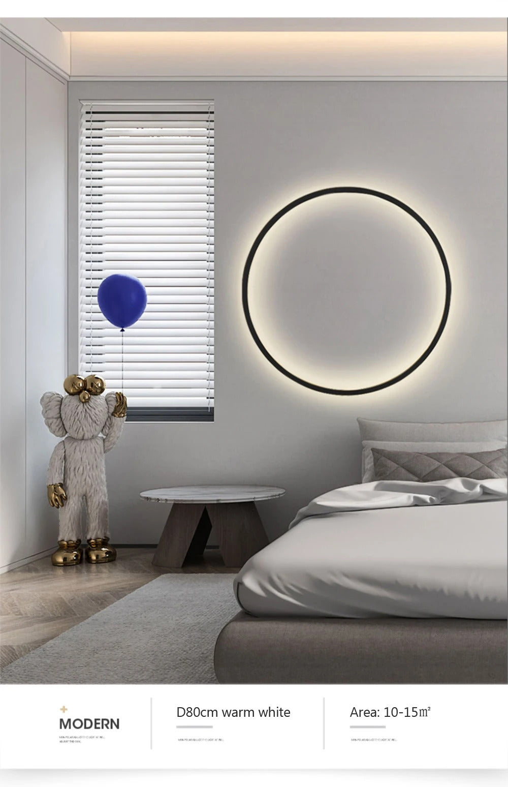 Modern minimalist circular LED wall lamp home designer Decor Circle Nordic Lustre living room and bedroom lighting equipment