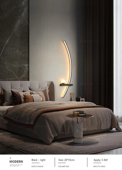 Smart LED Wall Lamp 55/105CM Remote Control Left Right Lighting Bedside Wall Sconces Bedroom Living Room Home Led Lights Lustre