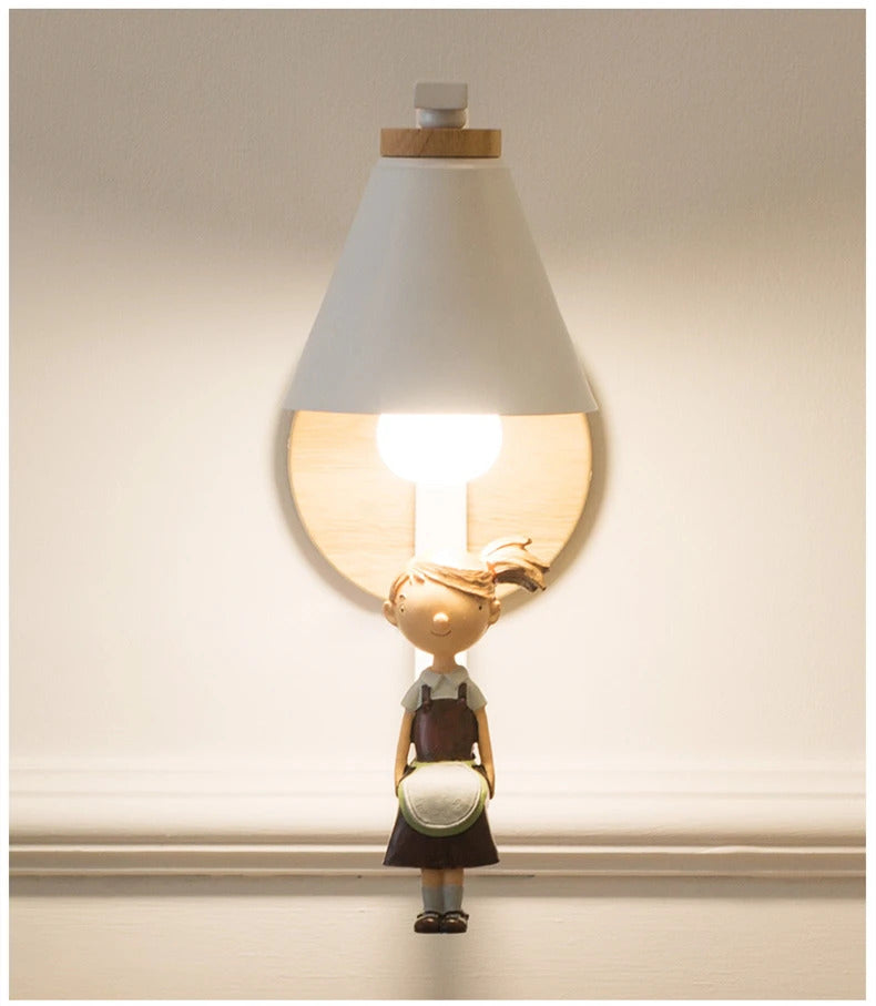 Modern Wood Wall Lamp Creative Resin Model Wall Lamps For Living Room Bedroom Children's Room Nordic Home Decor Light Fixtures