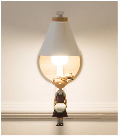 Modern Wood Wall Lamp Creative Resin Model Wall Lamps For Living Room Bedroom Children's Room Nordic Home Decor Light Fixtures