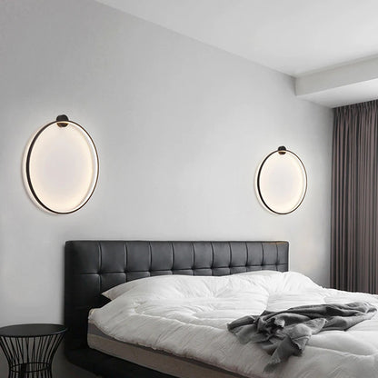 Modern minimalist circular LED wall lamp home designer Decor Circle Nordic Lustre living room and bedroom lighting equipment