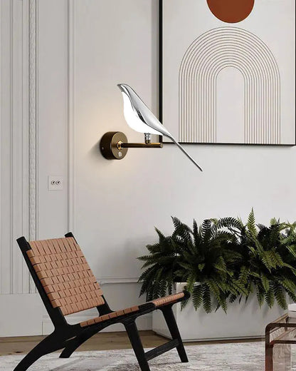 Magpie Bird 360° Rotatable LED Wall Lights Wall Lamps for Bedside Bedroom Touch Switch Indoor LED Wall Sconce Decor for Corridor