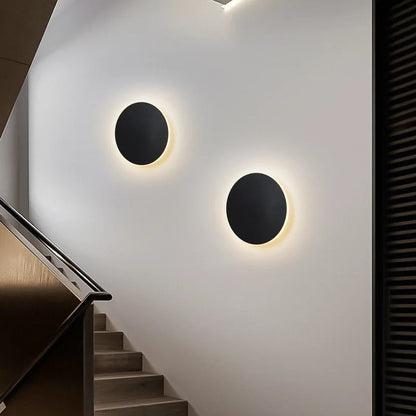 Led Round Wall Lights for Hallway Living Room Bedroom Aisle Modern Sconce Lamp Decoration Lighting Induction Switch Background