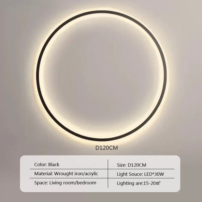 Modern minimalist circular LED wall lamp home designer Decor Circle Nordic Lustre living room and bedroom lighting equipment