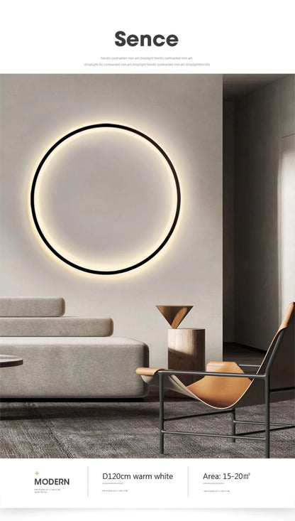Modern minimalist circular LED wall lamp home designer Decor Circle Nordic Lustre living room and bedroom lighting equipment