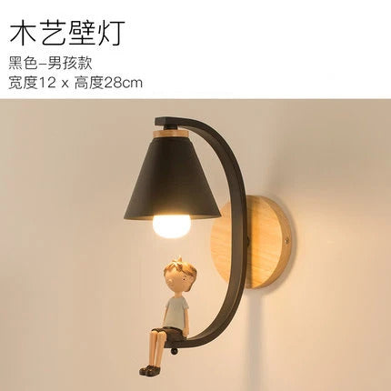 Modern Wood Wall Lamp Creative Resin Model Wall Lamps For Living Room Bedroom Children's Room Nordic Home Decor Light Fixtures