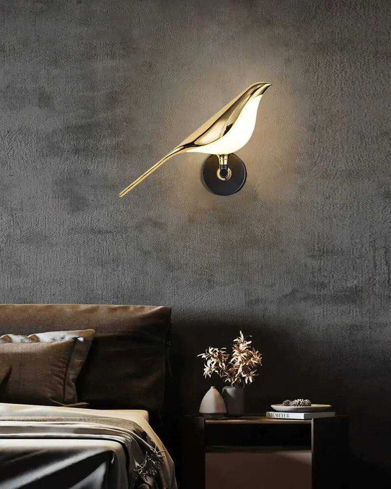 Magpie Bird 360° Rotatable LED Wall Lights Wall Lamps for Bedside Bedroom Touch Switch Indoor LED Wall Sconce Decor for Corridor