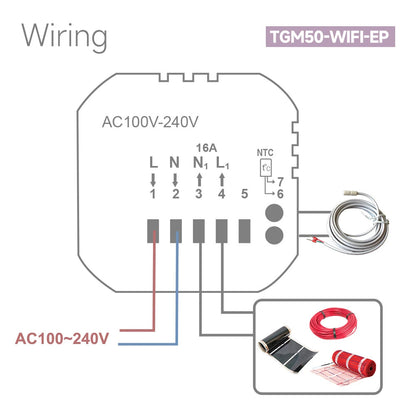 Beok Tuya Wifi Room Thermostat Underfloor Heating System Thermoregulator for Gas Boiler Electric Heating with Alexa Google Home