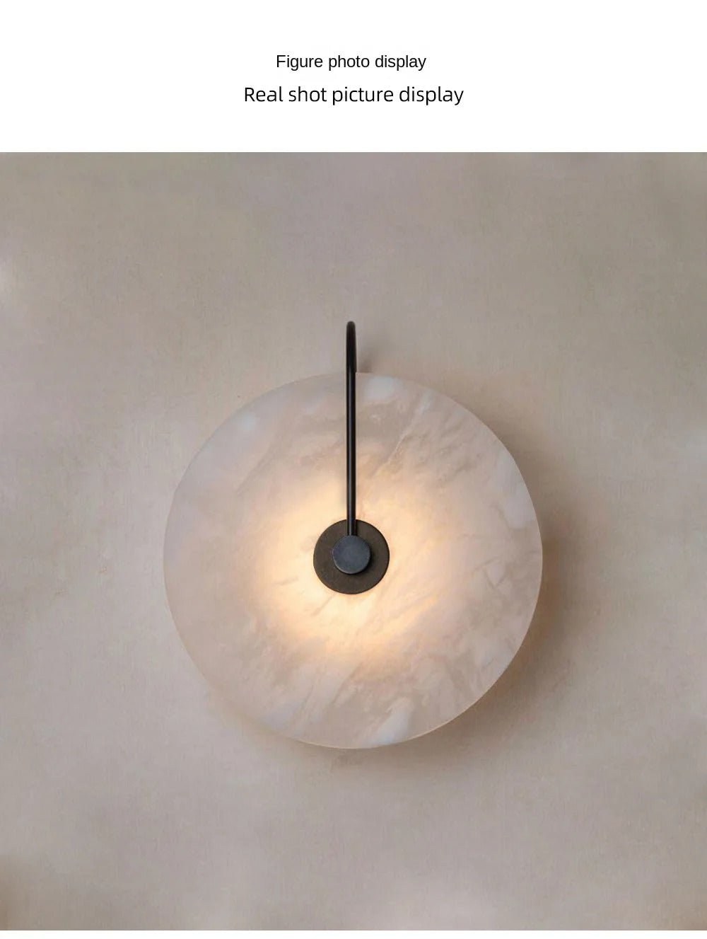 Modern LED Marble Wall Sconce Light Fixture Luminaire Living Room Bedroom Bedside Lamps Round Decoration Stone Decor Indoor gold