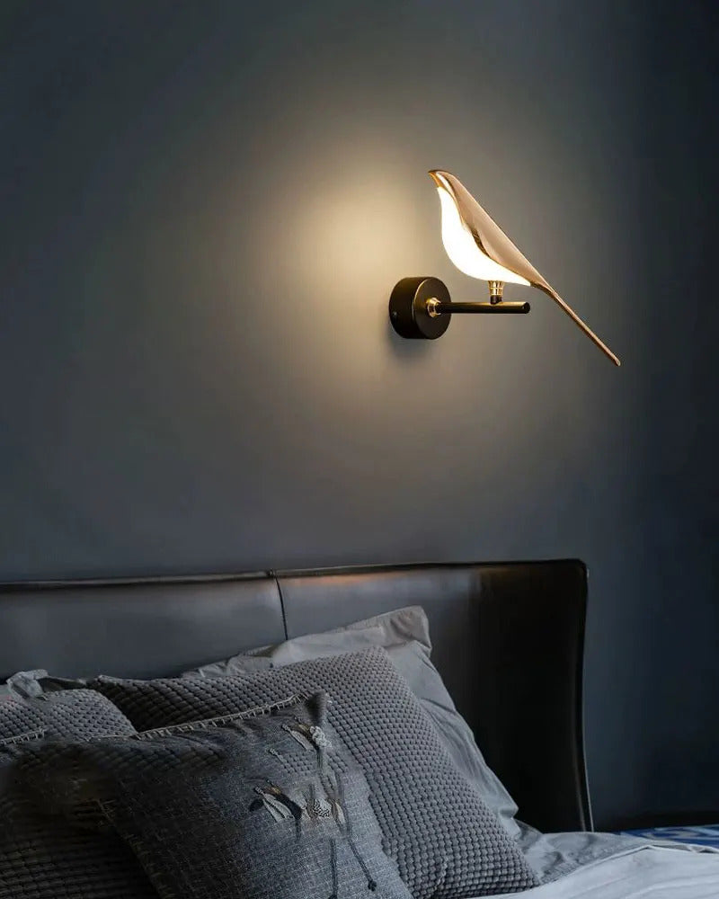 Magpie Bird 360° Rotatable LED Wall Lights Wall Lamps for Bedside Bedroom Touch Switch Indoor LED Wall Sconce Decor for Corridor