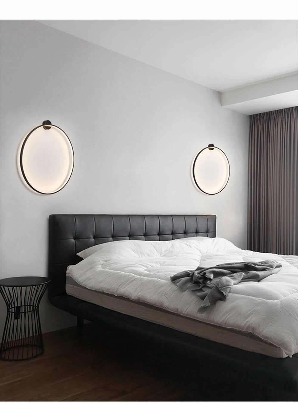 Modern minimalist circular LED wall lamp home designer Decor Circle Nordic Lustre living room and bedroom lighting equipment
