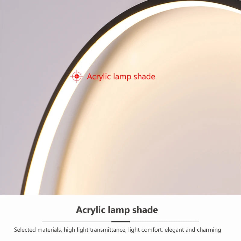 Modern minimalist circular LED wall lamp home designer Decor Circle Nordic Lustre living room and bedroom lighting equipment