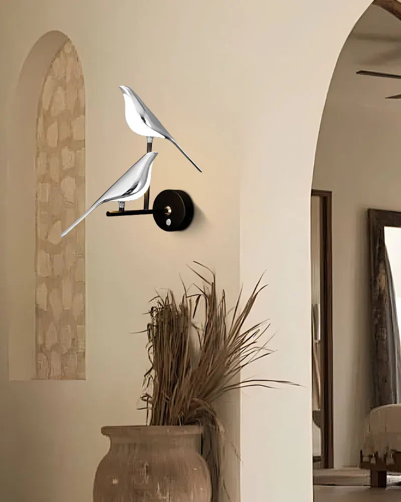 Magpie Bird 360° Rotatable LED Wall Lights Wall Lamps for Bedside Bedroom Touch Switch Indoor LED Wall Sconce Decor for Corridor
