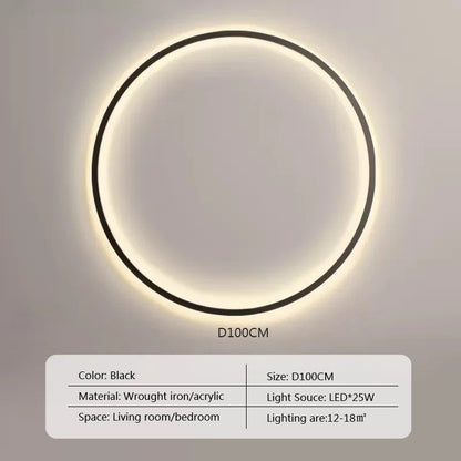 Modern minimalist circular LED wall lamp home designer Decor Circle Nordic Lustre living room and bedroom lighting equipment