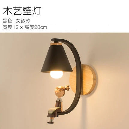 Modern Wood Wall Lamp Creative Resin Model Wall Lamps For Living Room Bedroom Children's Room Nordic Home Decor Light Fixtures