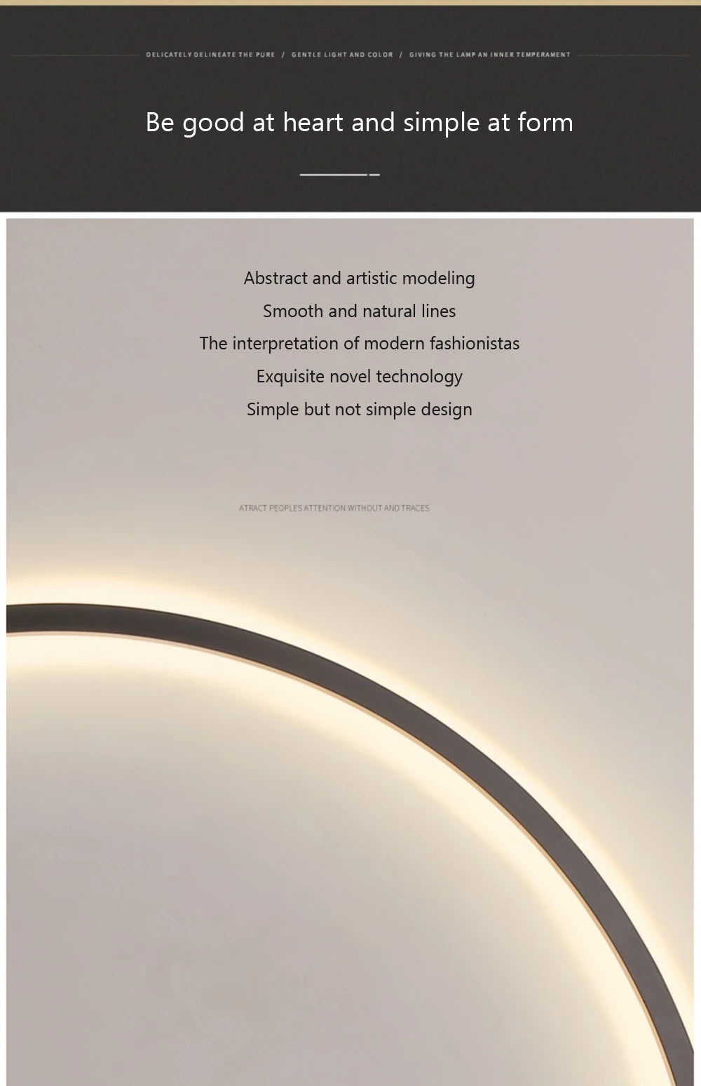 Modern minimalist circular LED wall lamp home designer Decor Circle Nordic Lustre living room and bedroom lighting equipment